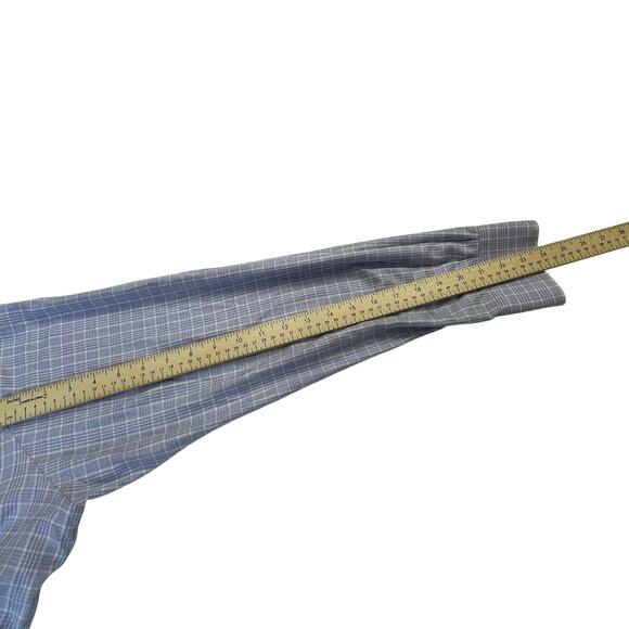 David Donahue men’s xl 100% cotton lilac purple white dress plaid shirt - Picture 8 of 11